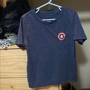Kids Navy Blue Captain America T-Shirt